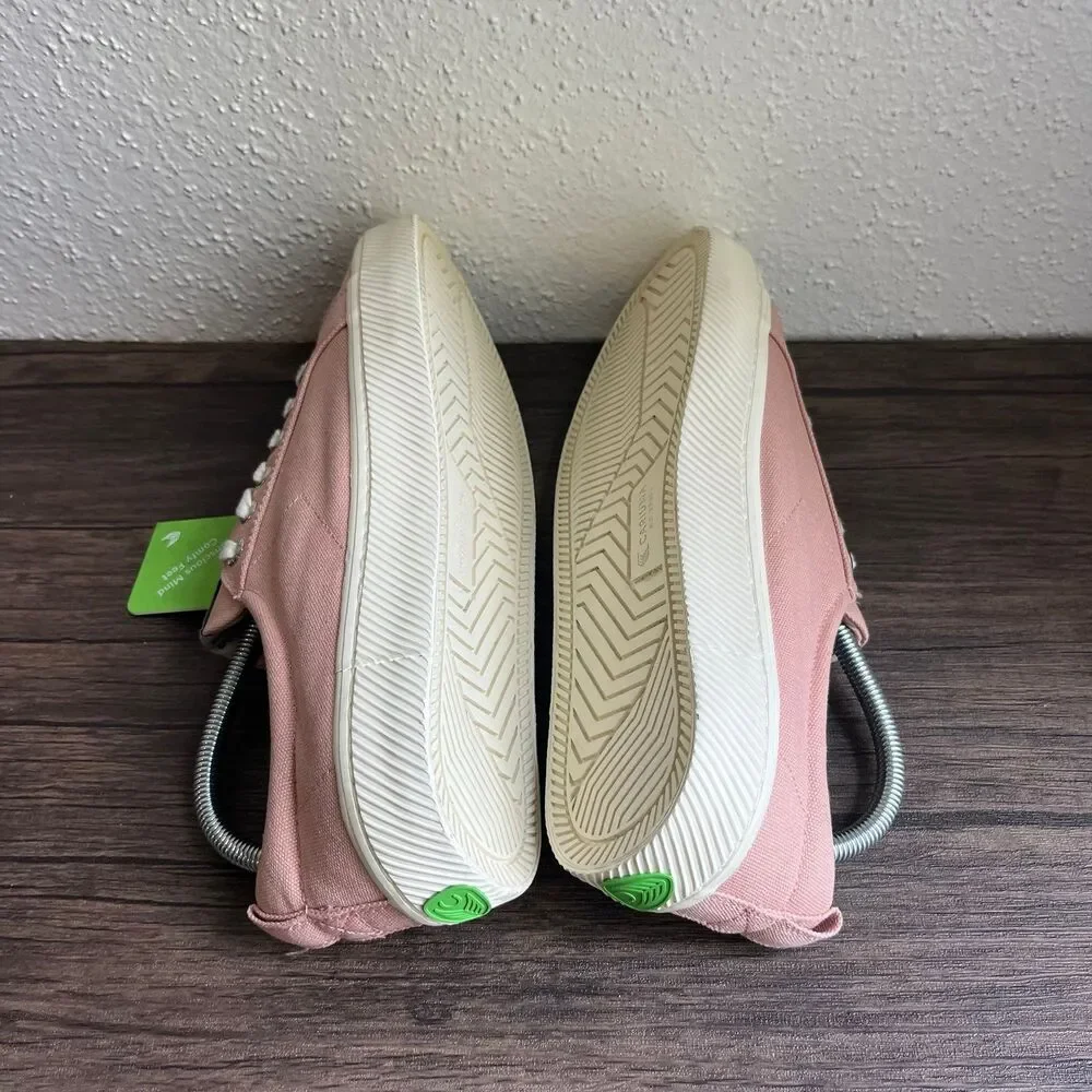 Cariuma Oca Low Canvas Sneakers Pink Bamboo Vegan Rio Womens 11.5 / Mens 10‎